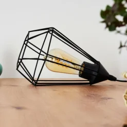 Lampe de table Cenova Noir, 1 lumière