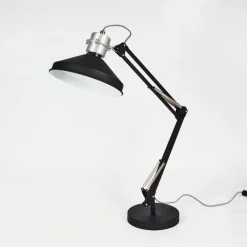 Lampe de table Chara Noir, Argenté, 1 lumière