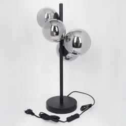 Lampe de table Chehalis LED Noir, 4 lumières