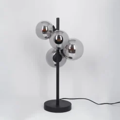 Lampe de table Chehalis LED Noir, 4 lumières