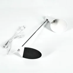 Lampe de table Corralcay Chrome, Blanc, 1 lumière
