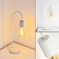 Lampe de table Cuyama Blanc, 1 lumière