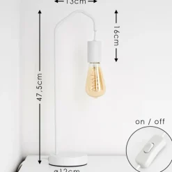 Lampe de table Cuyama Blanc, 1 lumière