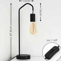 Lampe de table Cuyama Noir, 1 lumière
