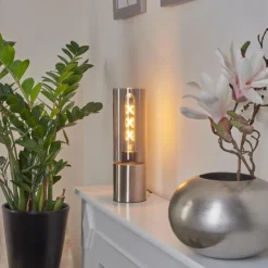 Lampe de table Dulcita Nickel mat, 1 lumière