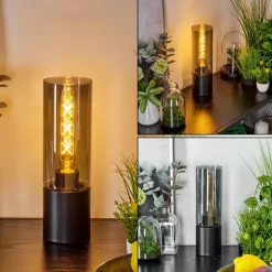 Lampe de table Dulcita Noir, 1 lumière