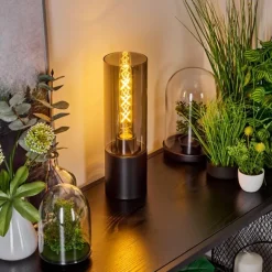 Lampe de table Dulcita Noir, 1 lumière