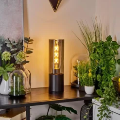 Lampe de table Dulcita Noir, 1 lumière