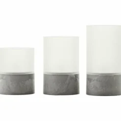 Lampe de table extérieure set de 3 Brilliant Bougie LED Gris, 1 lumière