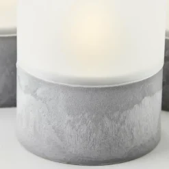 Lampe de table extérieure set de 3 Brilliant Bougie LED Gris, 1 lumière