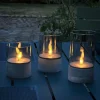 Lampe de table extérieure, set de 3 Brilliant Bougie LED Gris, 1 lumière