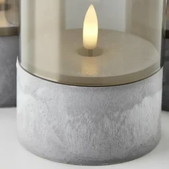 Lampe de table extérieure, set de 3 Brilliant Bougie LED Gris, 1 lumière