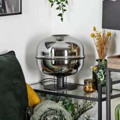 Lampe de table Feiro Noir, 1 lumière