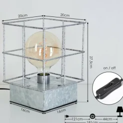 Lampe de table Fevaag Nickel mat, 1 lumière