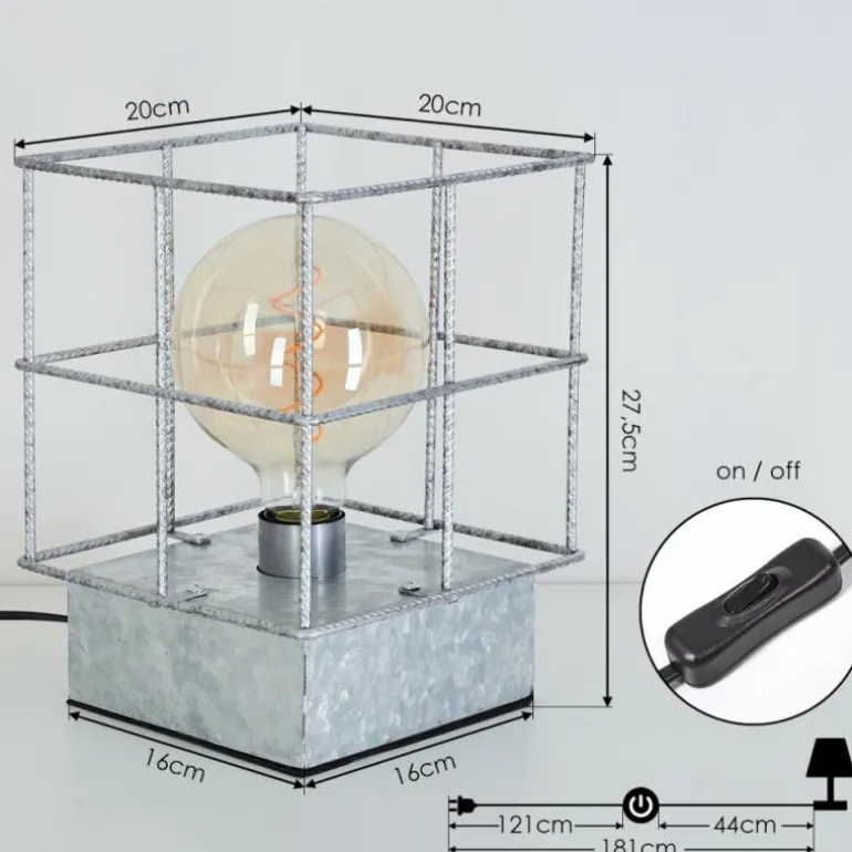 Lampe de table Fevaag Nickel mat, 1 lumière