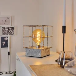 Lampe de table Fevaag Nickel mat, 1 lumière