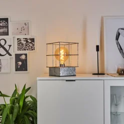 Lampe de table Fevaag Nickel mat, 1 lumière