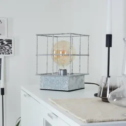 Lampe de table Fevaag Nickel mat, 1 lumière