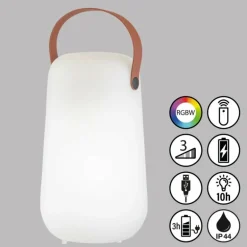 Lampe de table FHL easy Collgar LED Blanc, 1 lumière, Télécommandes, Changeur de couleurs