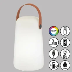 Lampe de table FHL easy Collgar LED Blanc, 1 lumière, Télécommandes, Changeur de couleurs