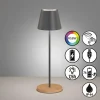 Lampe de table FHL easy Cosenza LED Gris, Écru, 1 lumière, Changeur de couleurs
