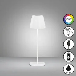 Lampe de table FHL easy Cosenza 2.0 LED Blanc, 1 lumière, Changeur de couleurs