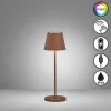 Lampe de table FHL easy Cosenza 2.0 LED Rouille, 1 lumière, Changeur de couleurs