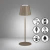 Lampe de table FHL easy Cosenza LED Brun, Gris, 1 lumière, Changeur de couleurs