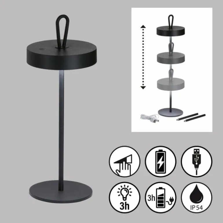 Lampe de table FHL easy Dord LED Noir, 1 lumière