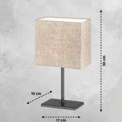 Lampe de table FHL easy Kate Noir, 1 lumière