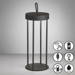 Lampe de table FHL easy Kante LED Noir, 1 lumière