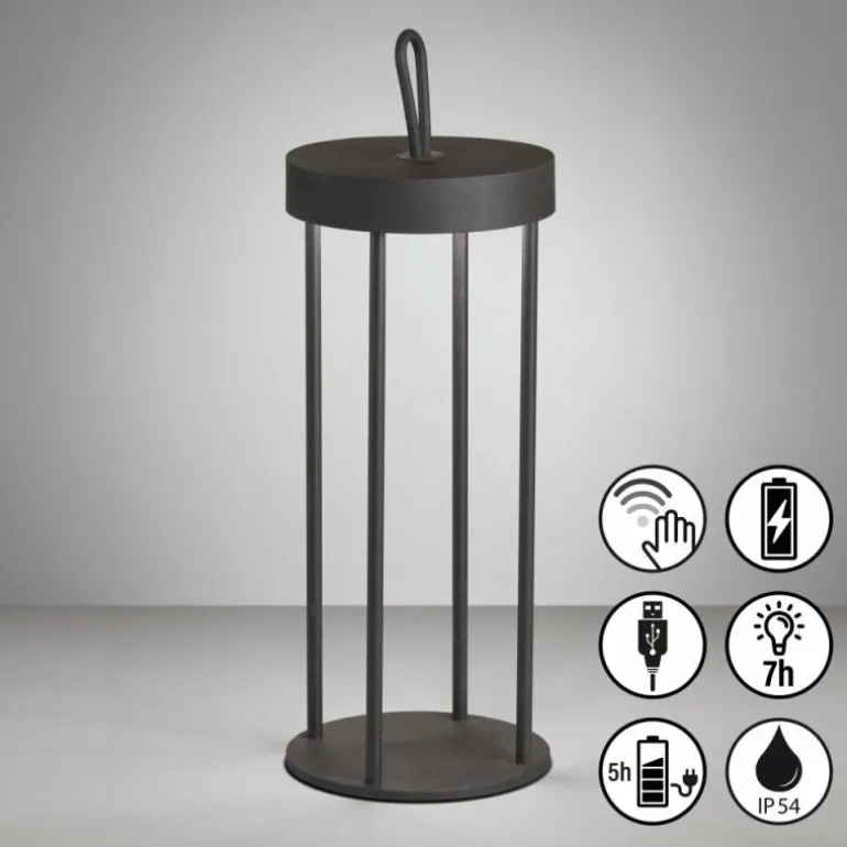 Lampe de table FHL easy Kante LED Noir, 1 lumière