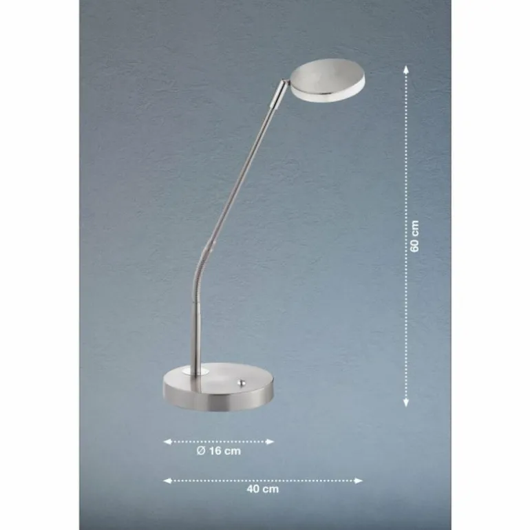 Lampe de table FHL easy Luna LED Nickel mat, 1 lumière
