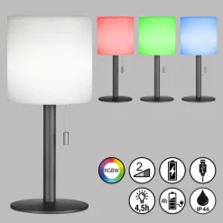 Lampe de table FHL easy Lesina LED Anthracite, 1 lumière, Changeur de couleurs