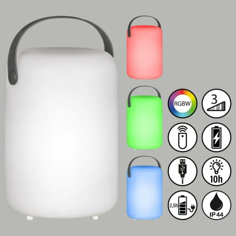 Lampe de table FHL easy Orno LED Blanc, 1 lumière, Télécommandes, Changeur de couleurs