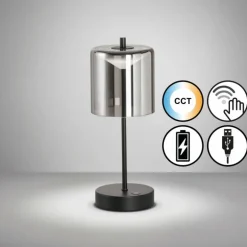 Lampe de table FHL easy Riva LED Noir, 1 lumière