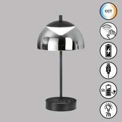 Lampe de table FHL easy Riva LED Noir, 1 lumière