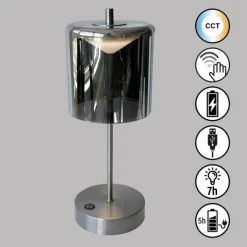 Lampe de table FHL easy Riva LED Nickel mat, 1 lumière