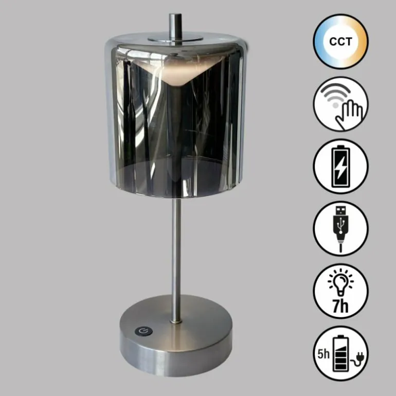 Lampe de table FHL easy Riva LED Nickel mat, 1 lumière