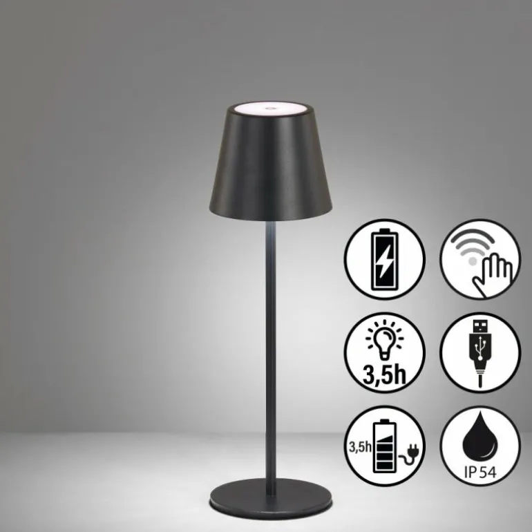 Lampe de table FHL easy Viletto LED Noir, 1 lumière