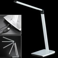 Lampe de table Fischer & Honsel Bright LED Argenté, 1 lumière