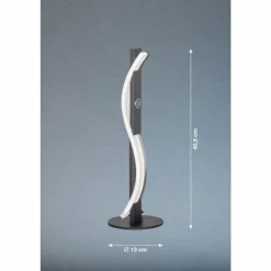 Lampe de table Fischer & Honsel Bridge LED Noir, 1 lumière