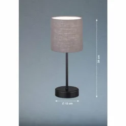 Lampe de table Fischer & Honsel Bali Noir, 1 lumière