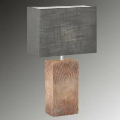 Lampe de table Fischer & Honsel Bronco Couleur bois, 1 lumière