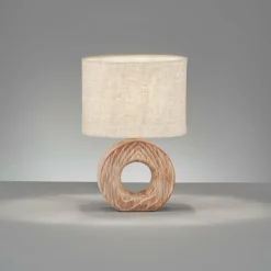 Lampe de table Fischer & Honsel Hanke Couleur bois, 1 lumière