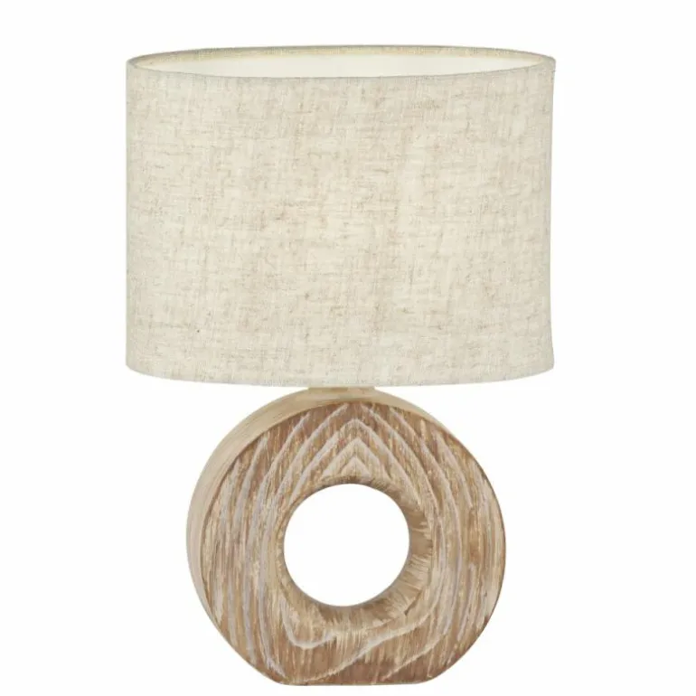 Lampe de table Fischer & Honsel Hanke Couleur bois, 1 lumière