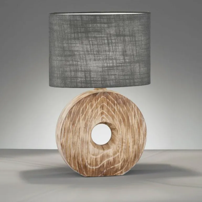 Lampe de table Fischer & Honsel Hanke Couleur bois, 1 lumière