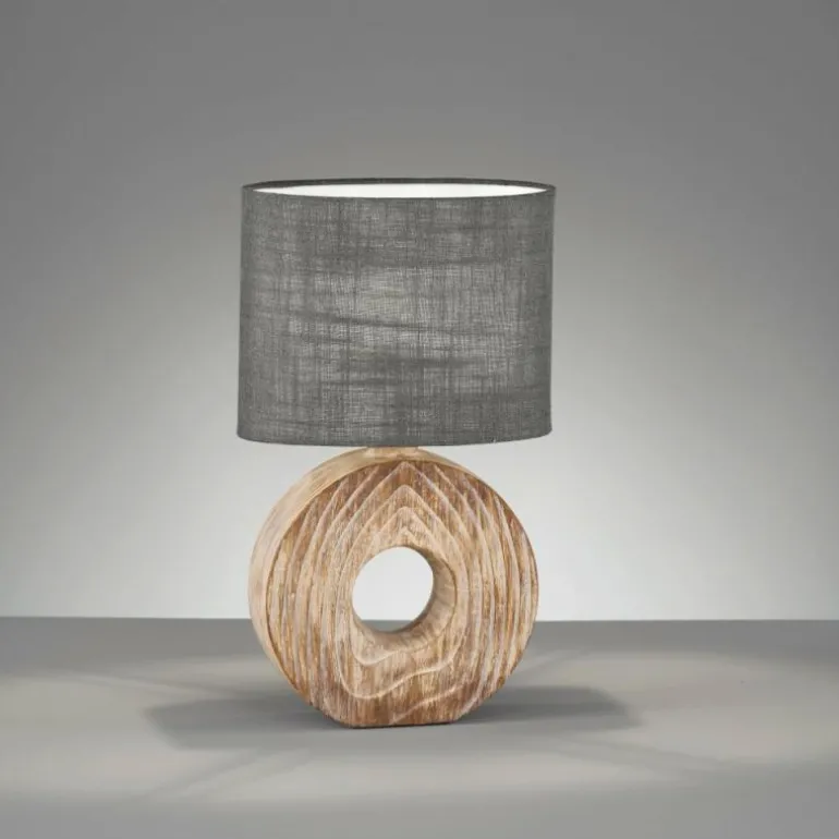 Lampe de table Fischer & Honsel Hanke Couleur bois, 1 lumière