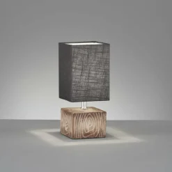 Lampe de table Fischer & Honsel Hauke Couleur bois, 1 lumière