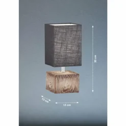 Lampe de table Fischer & Honsel Hauke Couleur bois, 1 lumière